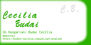 cecilia budai business card